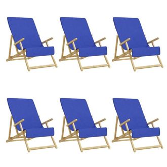Berkfield Home Beach Towels 6 pcs Royal Blue 60x135 cm Fabric 400 GSM