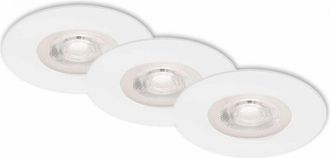 Briloner Set De 3 Focos Empotrables Led 6,8 Cm 5w 460lm Blanco