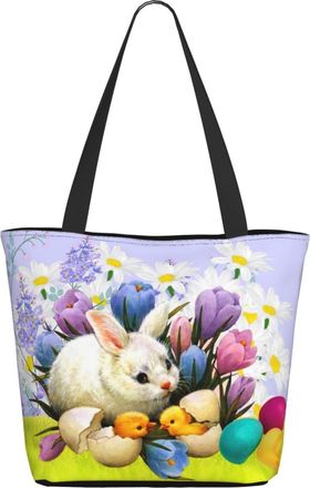 AOOEDM Easter Egg Bunny Ladies Shopping Bag 13x11x7in.The Perfect ValentineS Day Gift.It Is The Best ValentineS Day Gift For Mom, Daughter, Wife,Etc