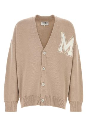 Maison Margiela Beige Wool And Acrylic Cardigan