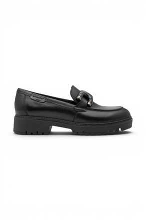 Tamaris Womens Black Leather Loafer Comfort Shoes - 24740-47
