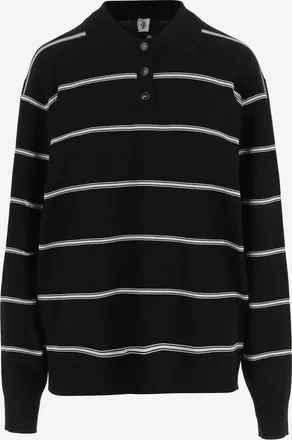 The Garment viscosemix poloshirt met gestreept patroon