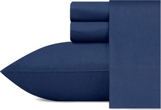 Nautica Dnu Dupe Nautica Solid Navy Sheet Set