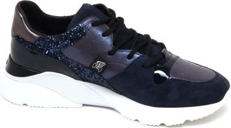 Hogan Glitter Active Schoen - Sport Stijl - Dames - Sneakers - Blauw - 35 EU - Leer - Schoenen