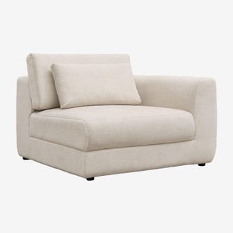 Sklum M&oacute;dulo Esquinero Derecho Para Sof&aacute; Modular Con Reposacabezas Regulable En Chenilla Cataline Sklum