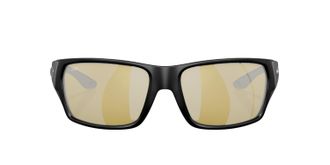 Costa Mens Tailfin Polarized Sunglasses In Matte Black/sunrise Silver Mirrored