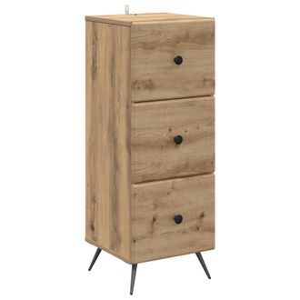 vidaXL Cajonera 33 X 34,5 X 90 Cm Madera De Ingenier&iacute;a Roble Artisan Vidaxl