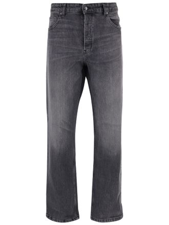 Just Cavalli Black Washed Stretch Cotton Five-Pocket Jeans
