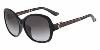 Ferragamo SF 744SLA 001 Womens Sunglasses Black Size 59
