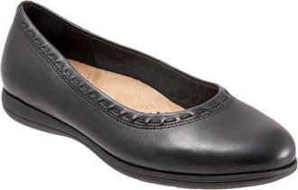 Trotters Dixie T2217-001 Ballet Flats Womens N Black Leather Slip On ZOGG3895