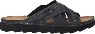 Rohde Foggia Zwarte Leren Sandaal - Heren - Sandalen - Zwart - 40 EU - Leer - Schoenen
