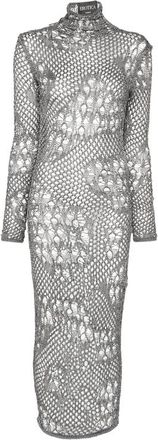 Dondup Open-knit Long-sleeved Midi Dress