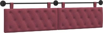 vidaXL Cabecero Colgante Rojo Vino Tela Vidaxl
