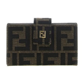Fendi Tarjetero FF Jacquard - Accessories - Mujer - Marr&oacute;n - ONE SIZE