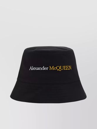 Alexander McQueen cotton logo bucket hat