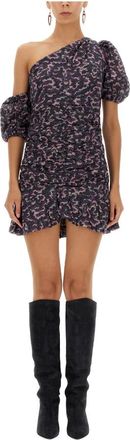 Isabel Marant Marant Etoile Kleedjes Black - Dames - Korte kleedjes - Veelkleurig - XS - Katoen - Kleedjes
