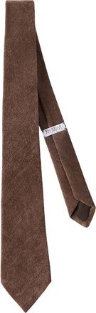 Brunello Cucinelli Fluid corduroy tie in Cigar at Nordstrom