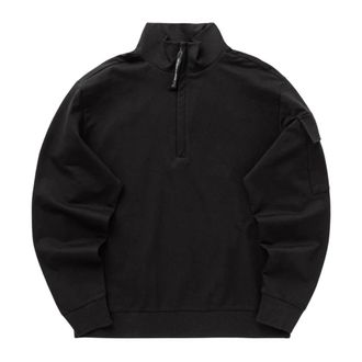 C.P. Company Zip-throughs, male, Blue, Size: M Half Zip Sweatshirt