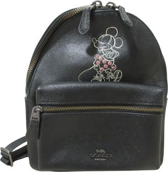 Coach Black Leather Backpack (Pre-Owned)