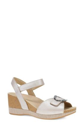 Dansko Stella Ankle Strap Platform Wedge Sandal in Pearl at Nordstrom, Size 10.5-11Us