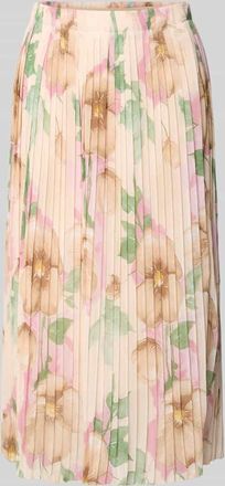 Zabaione Midirock mit Plisseefalten Modell Ki44anii in Beige, Gr&ouml;&szlig;e XXL