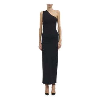 Elisabetta Franchi Abito Red Carpet in Maglia con Zip - Dresses - Mujer - Negro - XS
