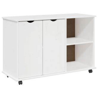 vidaXL Gabinete Rodante 100 X 39 X 65,5 Cm Madera De Pino Macizo Vidaxl