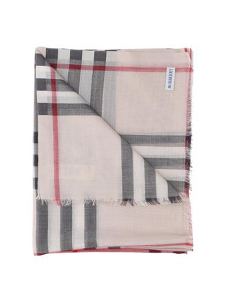 Burberry Womens Scarfs Grey Wool
