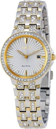 Citizen Silhouette Crystal Silver Dial Ladies Watch EW2344-57A