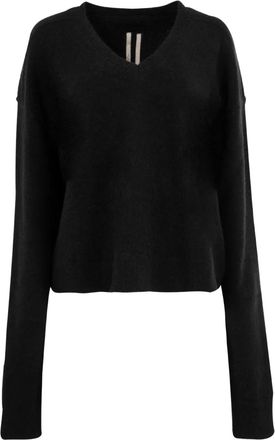 Rick Owens Tommy V-neck jumper - women - Polyamide/Wool/Elastane/Alpaca - S - Black