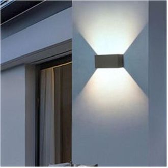 Trade Shop Trade Shop - L&aacute;mpara Led L&aacute;mpara 24w Desde El Exterior Montado En La Pared Ip65 Es30 - Grey