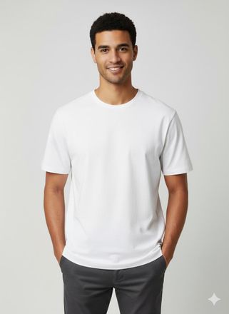Selected Rundhalsshirt SELECTED SLHZLOOSE-BOB SS O-NECK TEE, Herren, Gr. L, weiss (hellwei&szlig;), Jersey, Obermaterial: 100% Baumwolle, unifarben, loose fit, Rundh