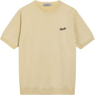 Prada T-Shirts, female, Yellow, Size: S Top