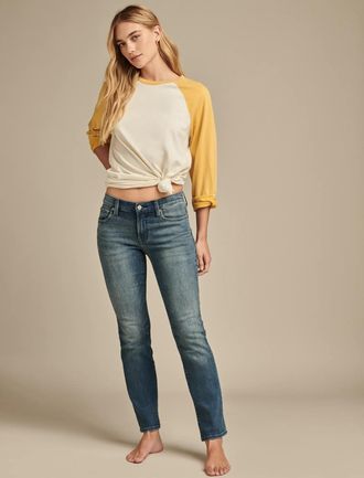 Lucky Brand Womens Mid Rise Sweet Straight