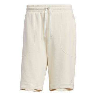adidas neo Solid Color Lacing Casual Straight Shorts Unisex White HS6820