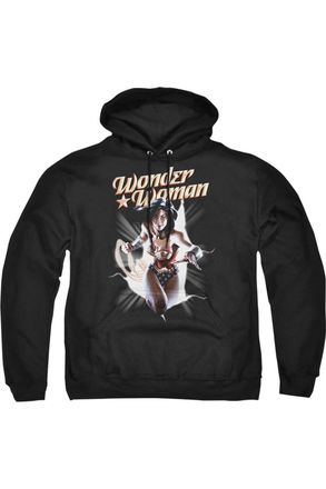 Gildan Justice League of America Wonder Woman Break Out Adult Pull Over Hoodie / Hooded Sweatshirt