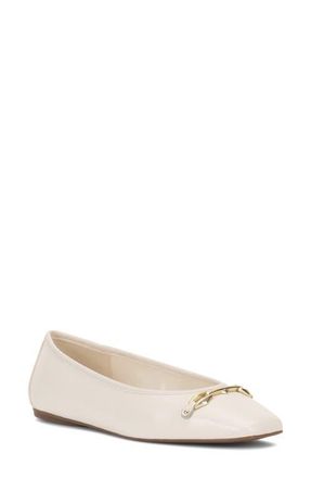 Vince Camuto Virna Square Toe Flat in Coconut Cream at Nordstrom, Size 8.5
