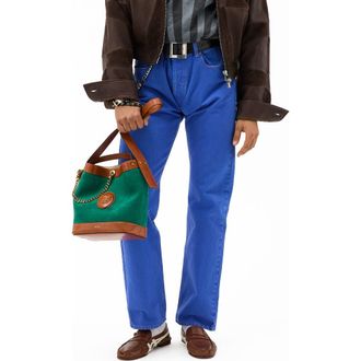 Versace Straight Leg Jeans in Sky Blue at Nordstrom, Size 30