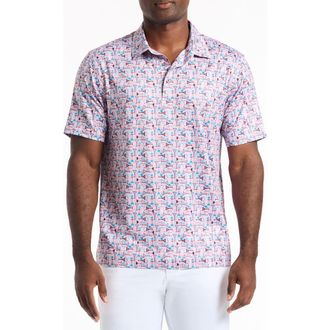 Robert Graham Society Knit Polo in Light Pink at Nordstrom Rack, Size Xx-Large