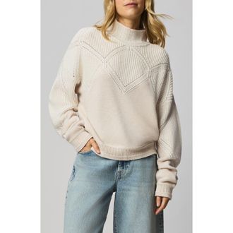 Splendid Grethen Turtleneck Sweater in Pale Oak White/Brown at Nordstrom Rack, Size X-Small