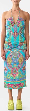 Camilla Cut Out Sleeveless Jersey Halter Neck Dress In The Concubines Corridor