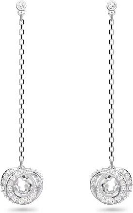 Swarovski Generation Drop Earrings Long - Dames - Oorbellen - Grijs - ONE Size - Accessoires