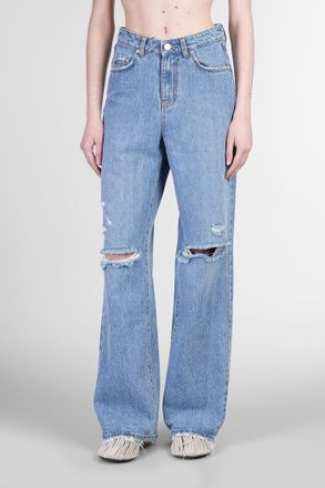 S&eacute;fr Jeans in cotone blu
