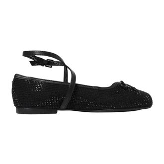 Michael Kors Schoenen, Dames, Zwart, 38 EU, Ballerinas met strass enkelbandje