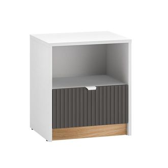 Petits Meubles Mesita de noche 1 caj&oacute;n fachada de mdf blanco