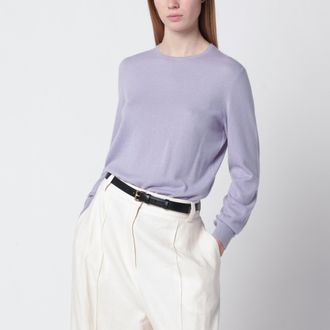 Loro Piana Sergio crew-neck cashmere sweater in purple