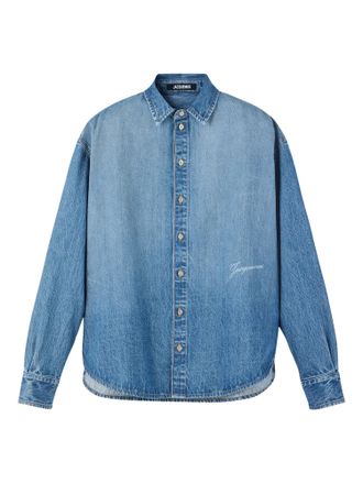 Jacquemus Light Blue Cotton Denim De-Nimed Simon Shirt