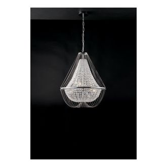 Netlighting Vienna Crystal K9 Chandelier 60Cm Diameter Chrome E14 in Silver