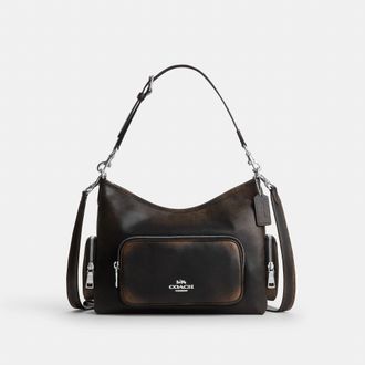 Coach Laurel Shoulder Bag With Pockets In Loved Leather