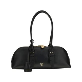 Pinko Shoulder Bags, female, Black, ONE SIZE, Bowling Horizontal Handbag